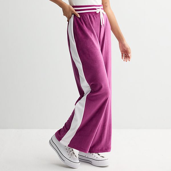 Women's Limited Too Velour Wide Leg Track Pants