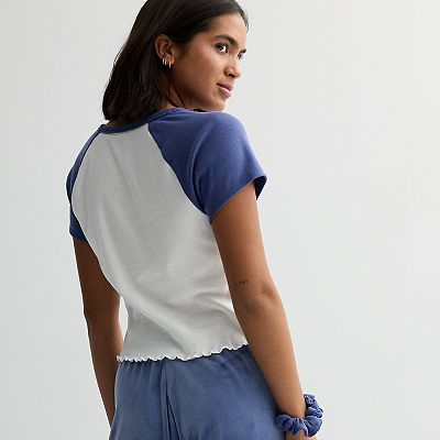 Women's Limited Too Graphic Ringer Tee with Scrunchie
