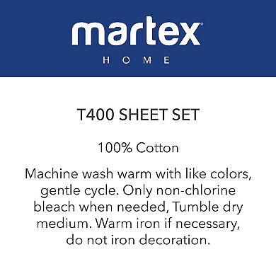 Martex 400 Thread Count Solid Sateen Sheet Set