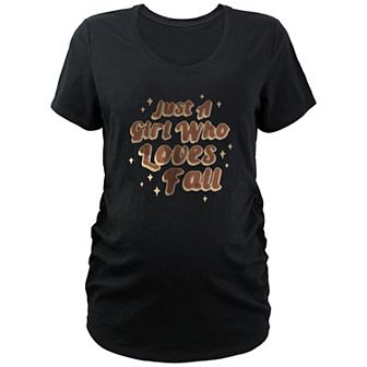 Maternity Just A Girl Who Loves Fall Graphic Tee