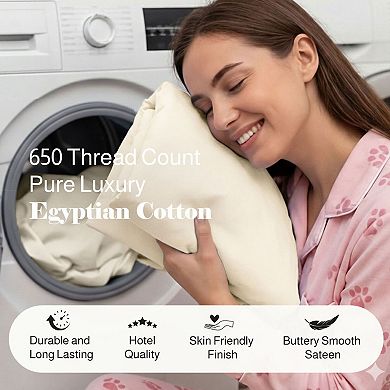 SUPERIOR Egyptian Cotton 600 Thread Count Stripe Deep Pocket Sheet Set