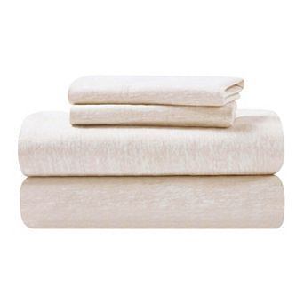 SUPERIOR Melange Flannel Cotton Two Toned Textured Deep Pocket Sheet Set