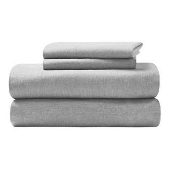 SUPERIOR Melange Flannel Cotton Two Toned Textured Deep Pocket Sheet Set