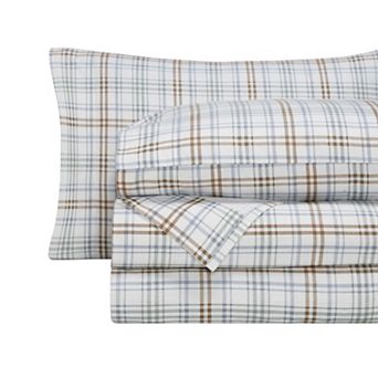 SUPERIOR Plaid Flannel Cotton Deep Pocket Sheet Set