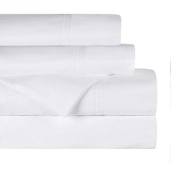 SUPERIOR Gina Organic Cotton 300 Thread Count Percale Extra Deep Pocket Sheet Set