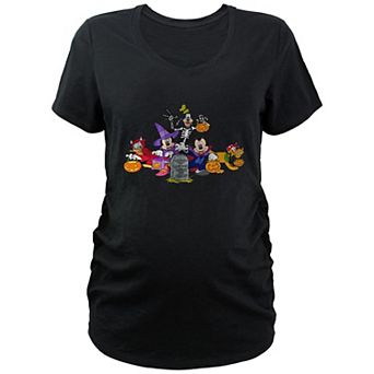 Disney's Mickey Mouse And Friends In Halloween Costumes Maternity Graphic Tee