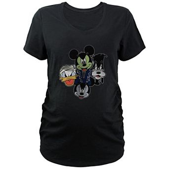 Disney's Mickey Mouse And Friends Halloween Heads Maternity Graphic Tee