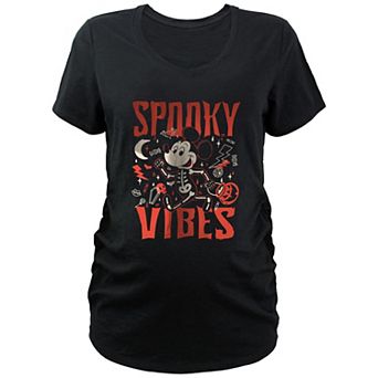 Disney's Mickey Mouse Spooky Vibes Maternity Graphic Tee