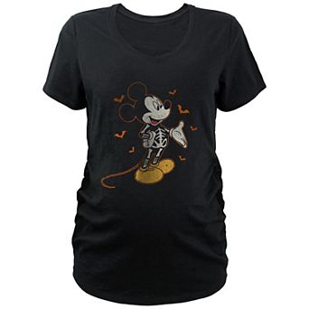 Disney's Mickey Mouse Skeleton Costume Maternity Graphic Tee
