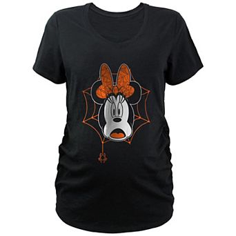 Disney's Minnie Mouse Scared Spider Webs Maternity Graphic Tee