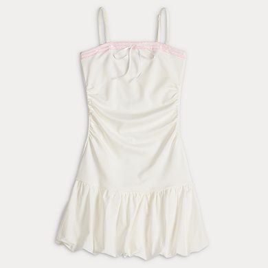 Juniors' madden girl Lace Bubble Hem Mini Dress