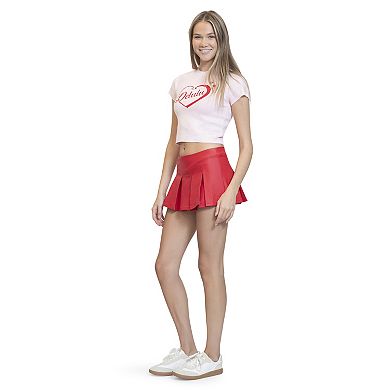 Juniors' madden girl Pleated Skort With V Shape Waistband