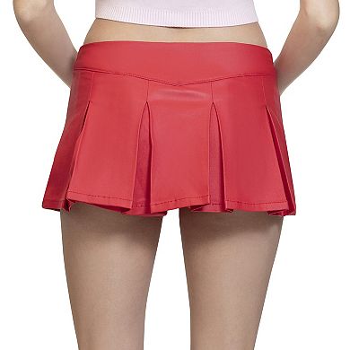 Juniors' madden girl Pleated Skort With V Shape Waistband