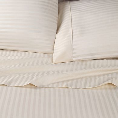 SUPERIOR Egyptian Cotton 400 Thread Count Striped Deep Pocket Sheet Set with Pillowcases
