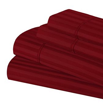 SUPERIOR Egyptian Cotton 400 Thread Count Striped Deep Pocket Sheet Set with Pillowcases