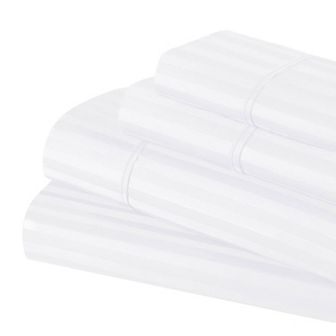 SUPERIOR Egyptian Cotton 400 Thread Count Striped Deep Pocket Sheet Set with Pillowcases