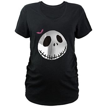 Disney's The Nightmare Before Christmas Jack Skellington With Bat Maternity Graphic Tee