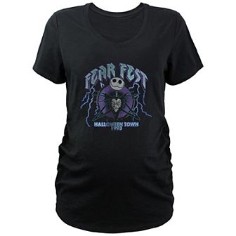 Disney's The Nightmare Before Christmas Jack Skellington Fear Fest Halloween Town 1993 Maternity Graphic Tee