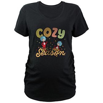 Maternity Dr. Seuss Thing 1 & Thing 2 Cozy Season Graphic Tee