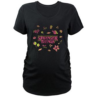 Maternity Stranger Things Halloween Icons Graphic Tee