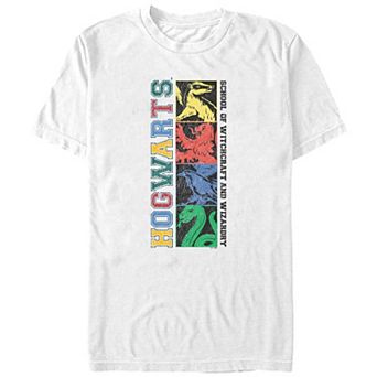 Big & Tall Harry Potter Hogwarts School Of Witchcraft And Wizardry Mascots Graphic Tee