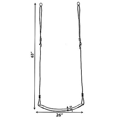Outdoor Playground Kids Heavy Duty Swing Seat, Eva Belt Swing With Rope For All Ages