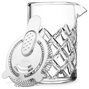 Final Touch Yarai Cocktail Mixing Pitcher With Hawthorne Strainer