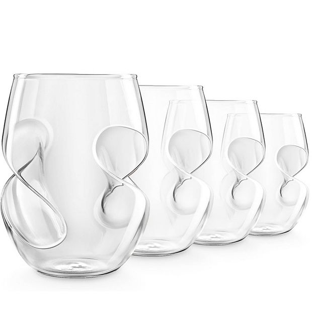 Final Touch Set of 4 Conundrum Red Wine Glasses - 16 oz - Clear