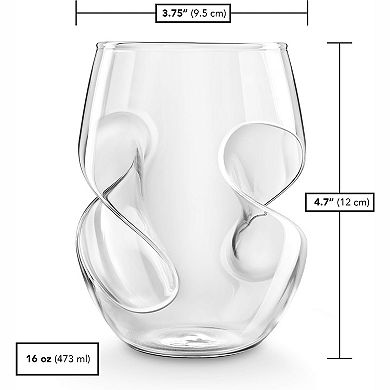 Final Touch Conundrum Stemless Wine Glasses 16 oz Set Of 4
