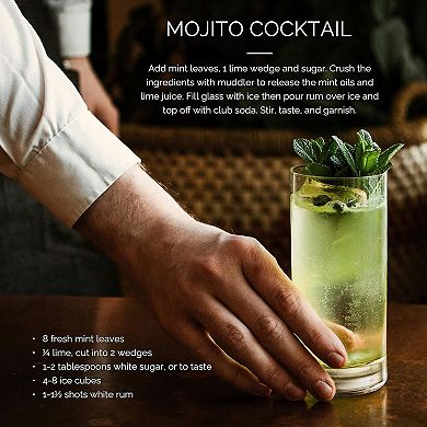 Final Touch Mojito Glass & Muddler Set