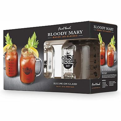 Final Touch Bloody Mary Mason Jar Mugs Set Of 2