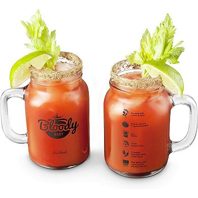 Final Touch Bloody Mary Mason Jar Mugs Set Of 2