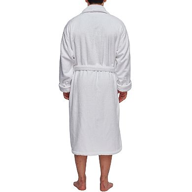 Mens Heavy Terry Cotton Hotel Robe Shawl Collar Bathrobe