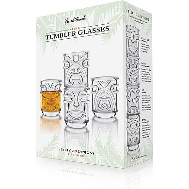 Final Touch Tiki Tumblers Set Of 4 Tumblers
