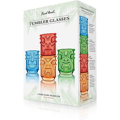Final Touch Tiki Tumblers Set Of 4 Tumblers