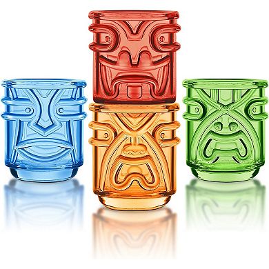 Final Touch Tiki Tumblers Set Of 4 Tumblers