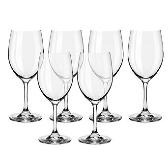 Final Touch Iso Wine Tasting Crystal Glasses Set Of 6