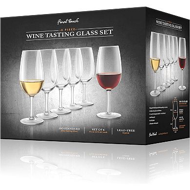Final Touch Iso Wine Tasting Crystal Glasses Set Of 6