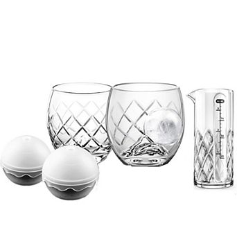 Final Touch Hand-etched On The Rock Glass 5 pc Set