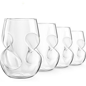 Final Touch Conundrum Stemless Wine Glasses 9 oz Set Of 4