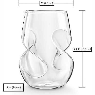 Final Touch Conundrum Stemless Wine Glasses 9 oz Set Of 4