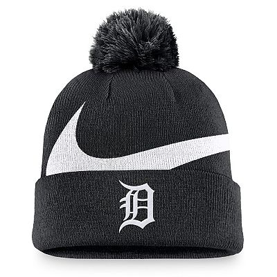 PEAK■Kona Reversible Hat■送料込 Men's Nike Black Detroit Tigers Swoosh Peak Cuffed Knit Hat