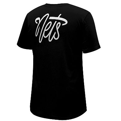 Unisex Stadium Essentials Black Brooklyn Nets Origins Script T-Shirt