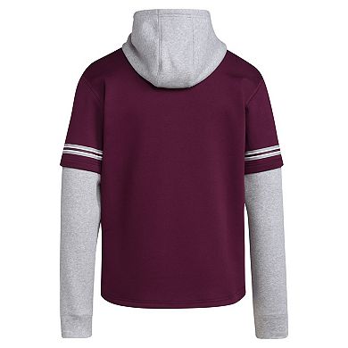 Men's adidas Maroon Mississippi State Bulldogs Pullover Baseball Jersey Hoodie