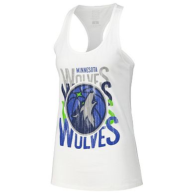 Women's Stadium Essentials White Minnesota Timberwolves Dedication Tank Top