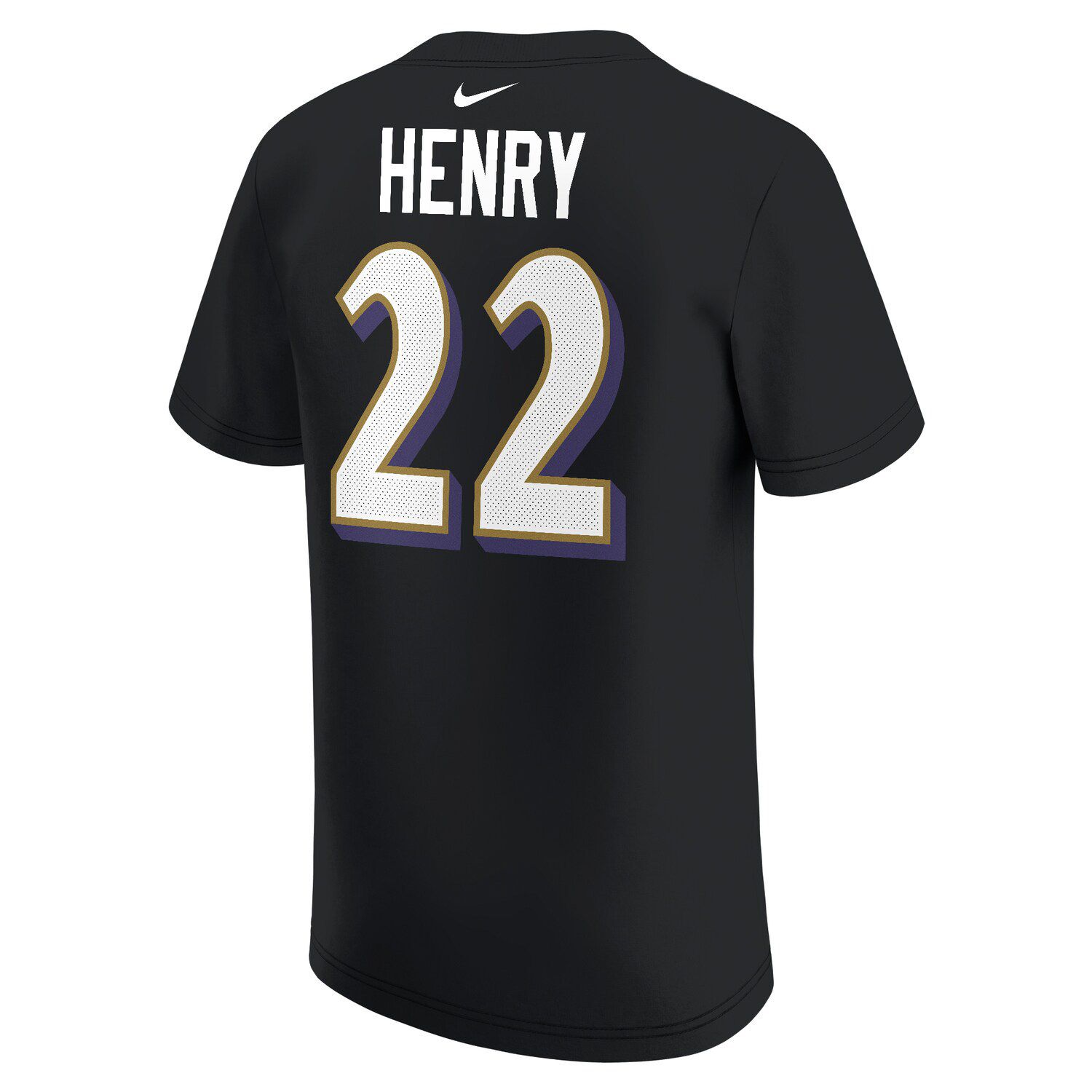 Youth Baltimore Ravens #22 Derrick Henry Stitched Football Jersey (S-XL) - Black, Customized NWT