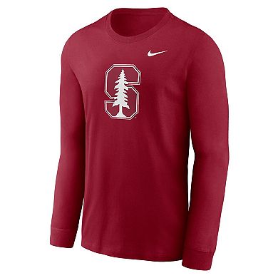 Men's Nike Cardinal Stanford Cardinal Primary Logo Long Sleeve T-Shirt