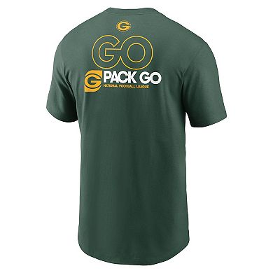 Men's Nike Green Green Bay Packers Outline T-Shirt