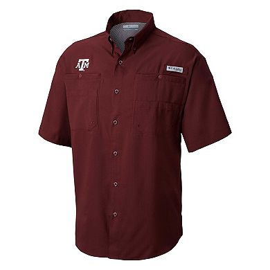 Men's Columbia Maroon Texas A&M Aggies Big & Tall Tamiami Omni-Shade Button-Down Shirt
