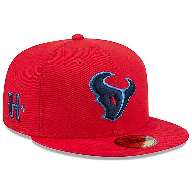 Men's New Era Red Houston Texans Omaha 59FIFTY Fitted Hat